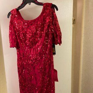 Red Sequin Cocktail Dress